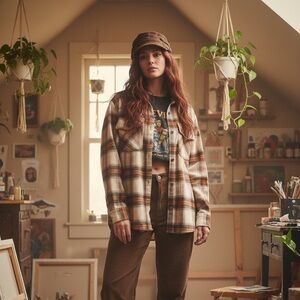 San Diego Hat Co Brown Military Cadet‎ Hat Womens One Size Boho